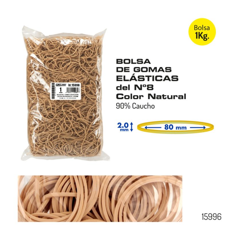 Bolsa 1Kg Gomas Elasticas nº 8
