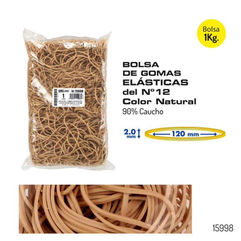 Bolsa 1Kg Gomas Elasticas nº 12