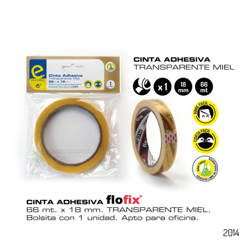 Blister R/CELO 66mx18mm TRANSPARENTE MIEL Cristal