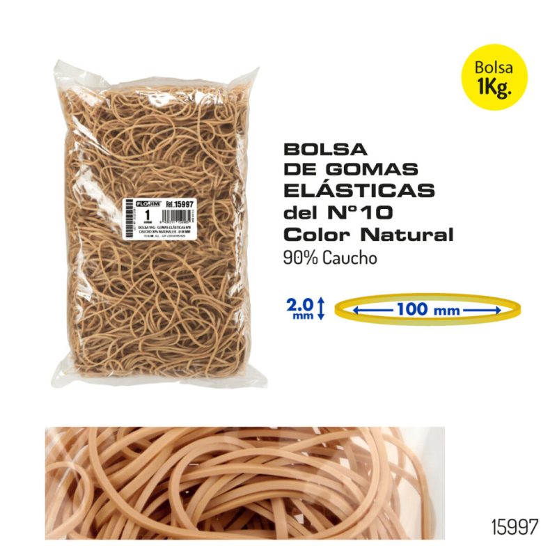 Bolsa 1Kg Gomas Elasticas nº10
