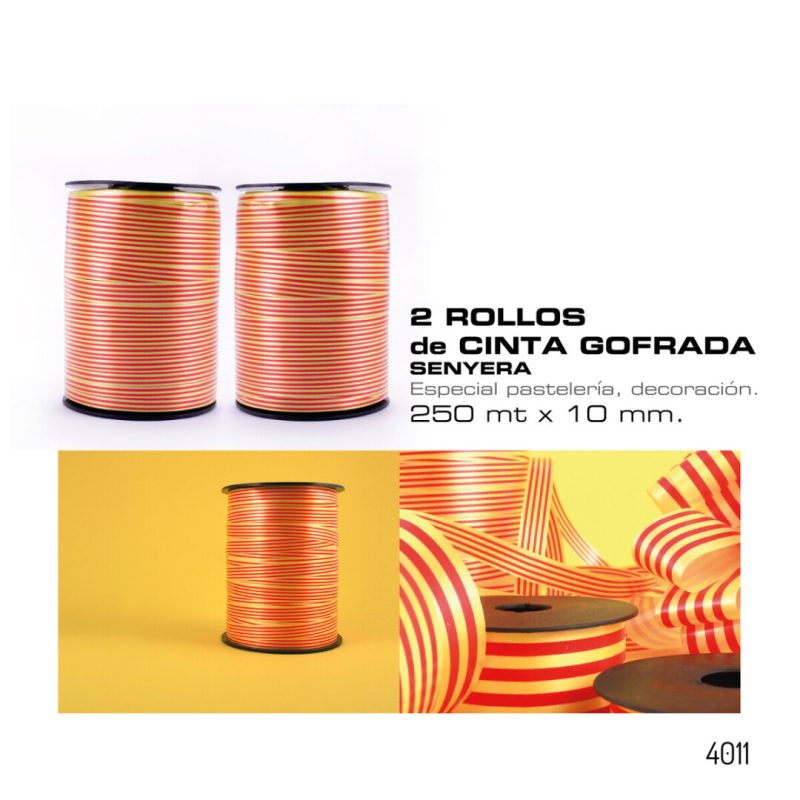 Rollo Cinta Ondulada - 10 mm. x 250 m. Mod"Senyera