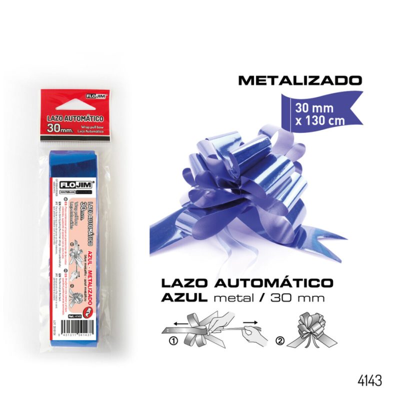 Lazo Automatico - Azul Metalizado 30 mm.