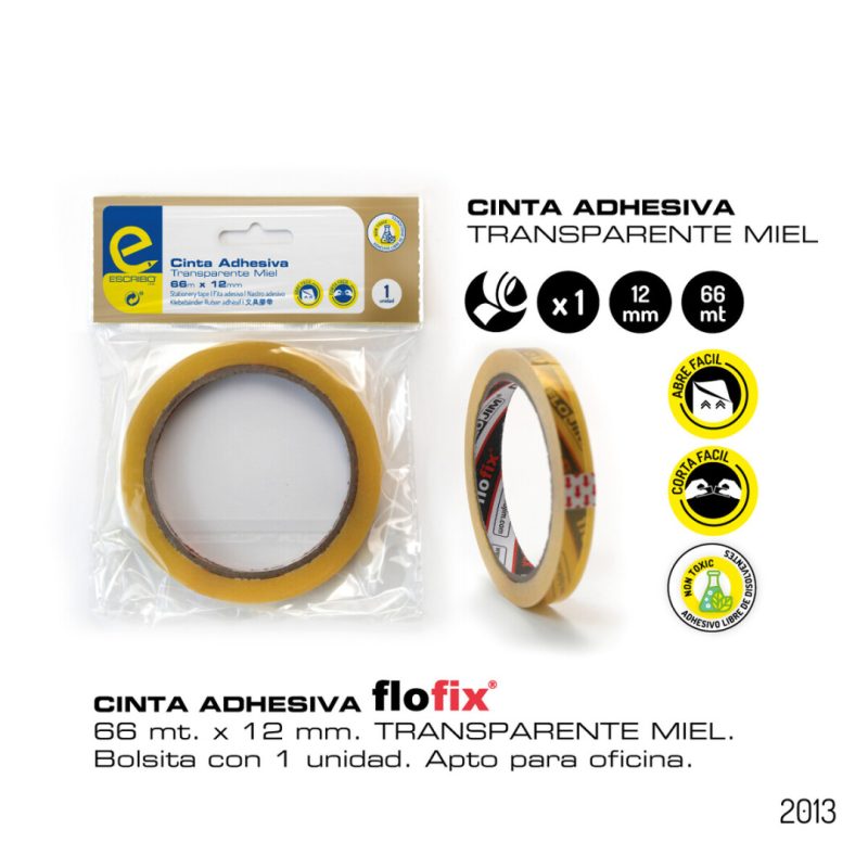 Blister R/CELO 66mx12mm TRANSPARENTE MIEL Cristal