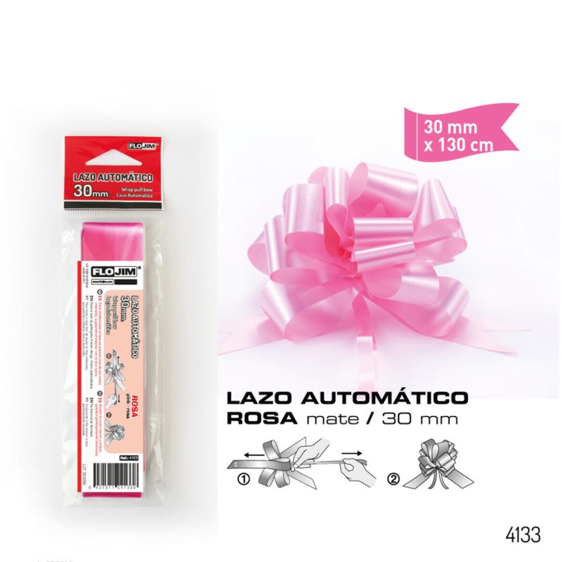 Lazo Automatico - Rosa 30 mm.