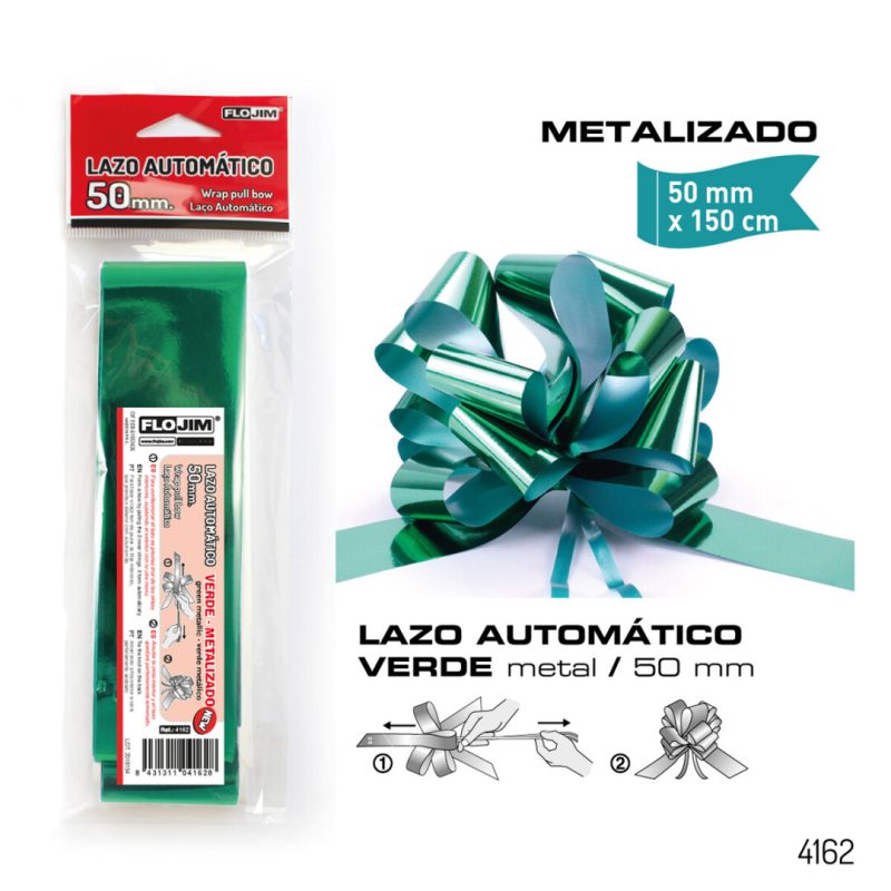 Lazo Automatico - Verde Metalizado 50 mm.