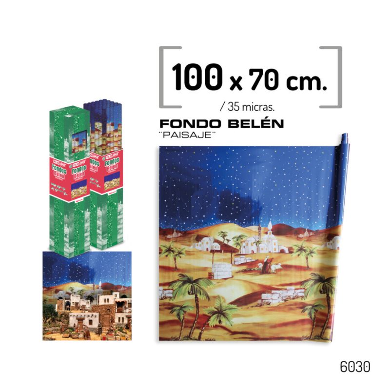 Rollo P.P. "Fondo Belen-Paisaje" 100 x 70 cm.