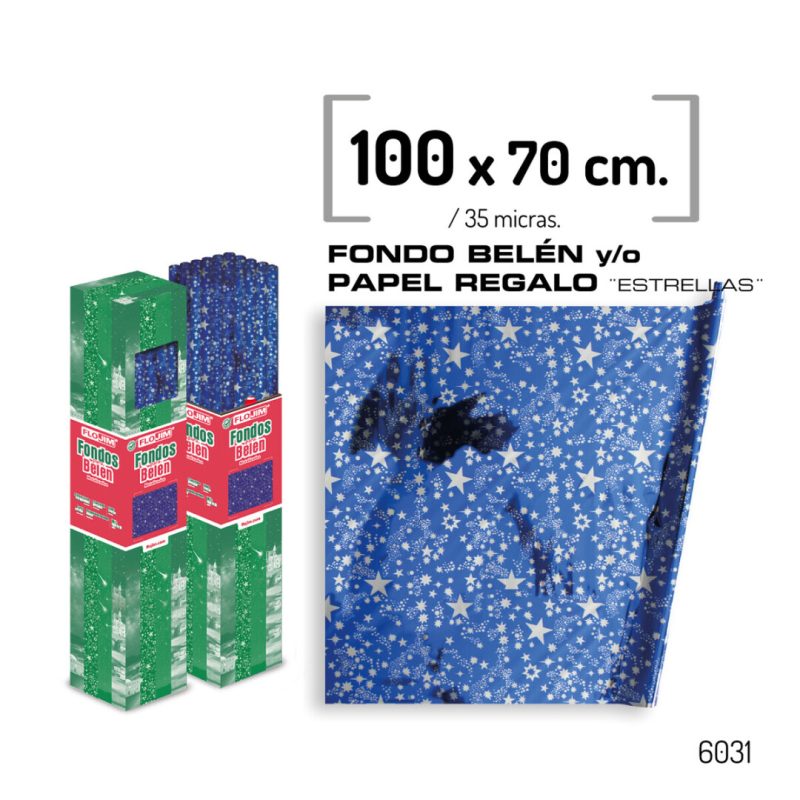 Rollo P.P. "Fondo Belen-Estrellas" 100 x 70 cm.