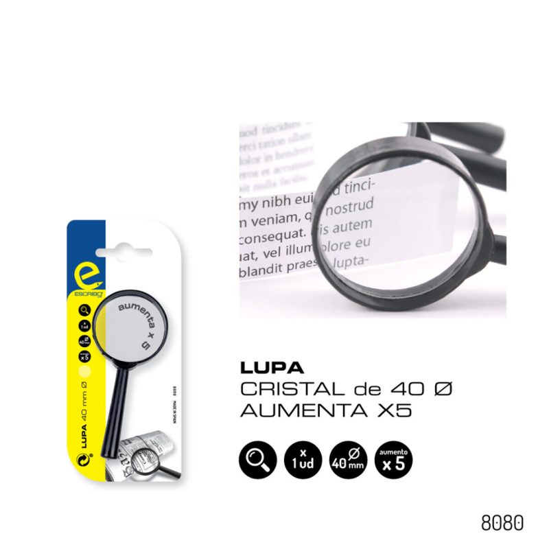 Blister Lupa - Ø 40 mm. Aumenta x5