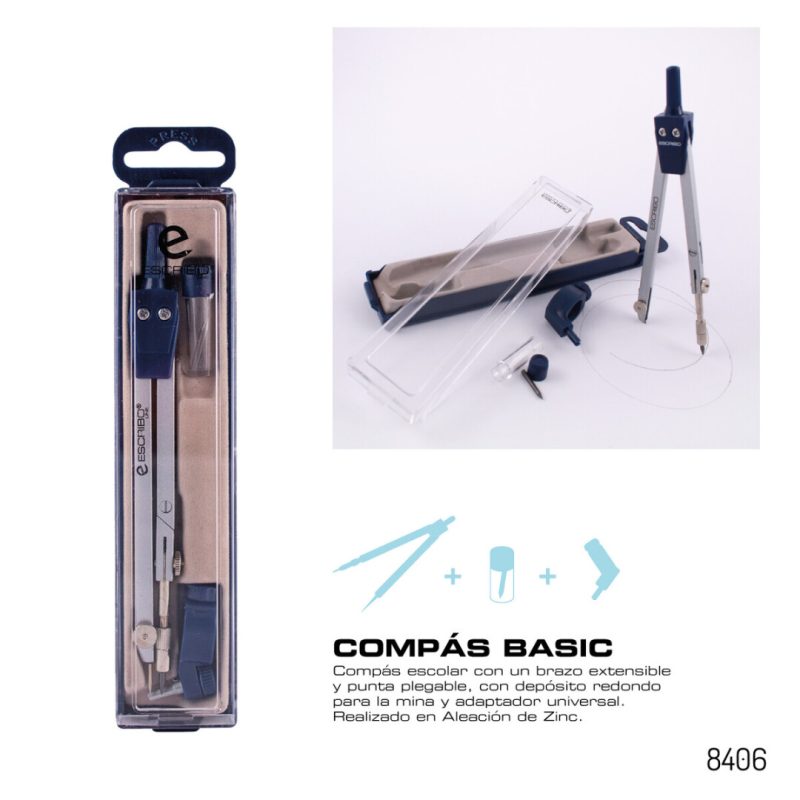 Estuche Compas,Tubo de minas y Adaptador universal(BASIC)