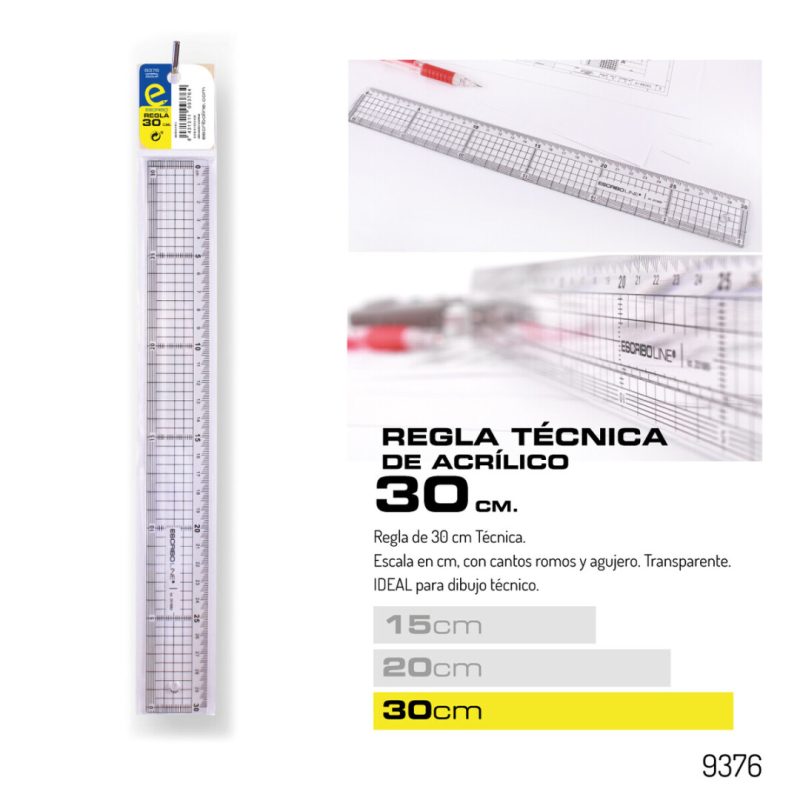 Regla 30 cm Tecnica