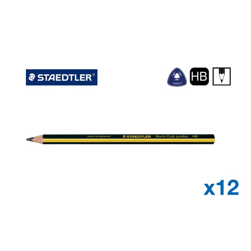 Lapiz de grafito triangular NORIS CLUB JUMBO