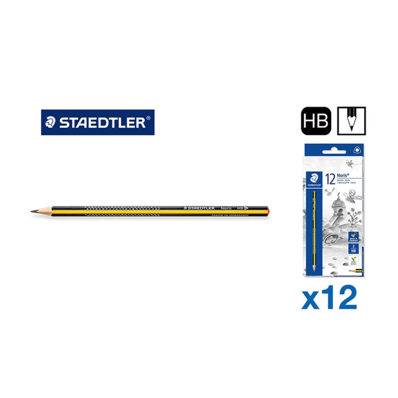 Caja 12 Lapices STAEDTLER Noris 183HB TRIANGULAR