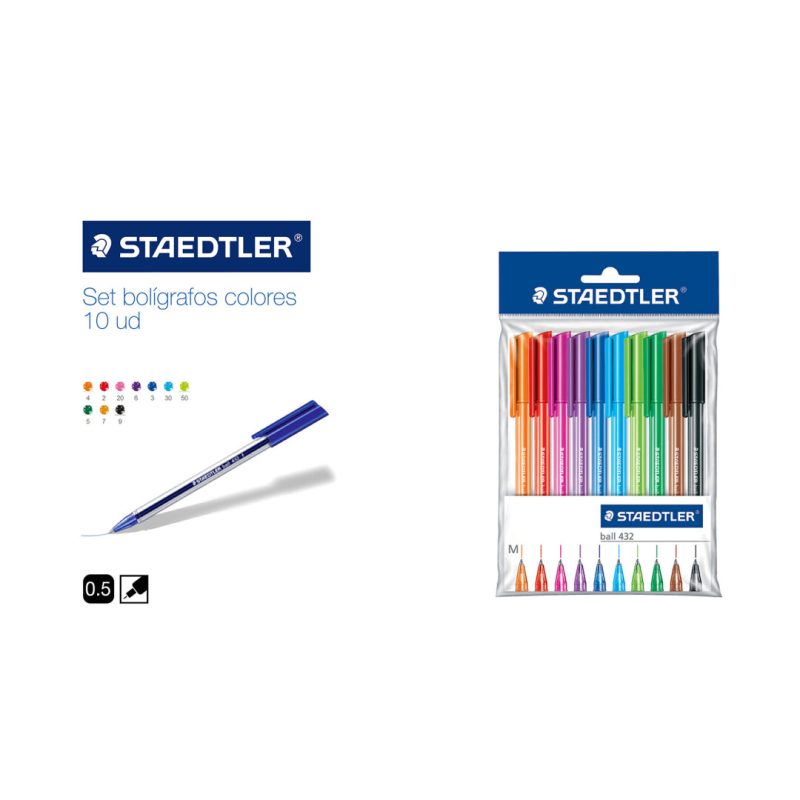 Set 10 Boligrafos de Colores STAEDTLER