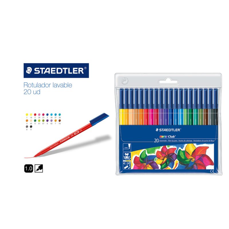 Set 20 rotuladores colores surtidos Noris Club