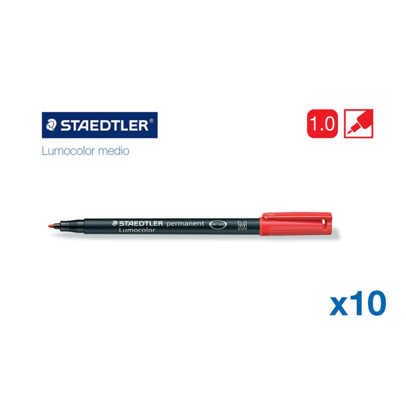 Lumocolor Permanent Medio (Rojo) STAEDTLER
